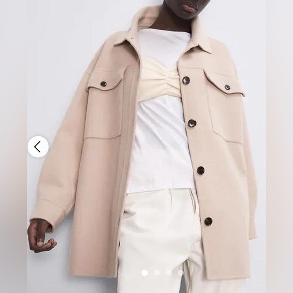 Zara oversized shacket beige - Picture 6 of 6